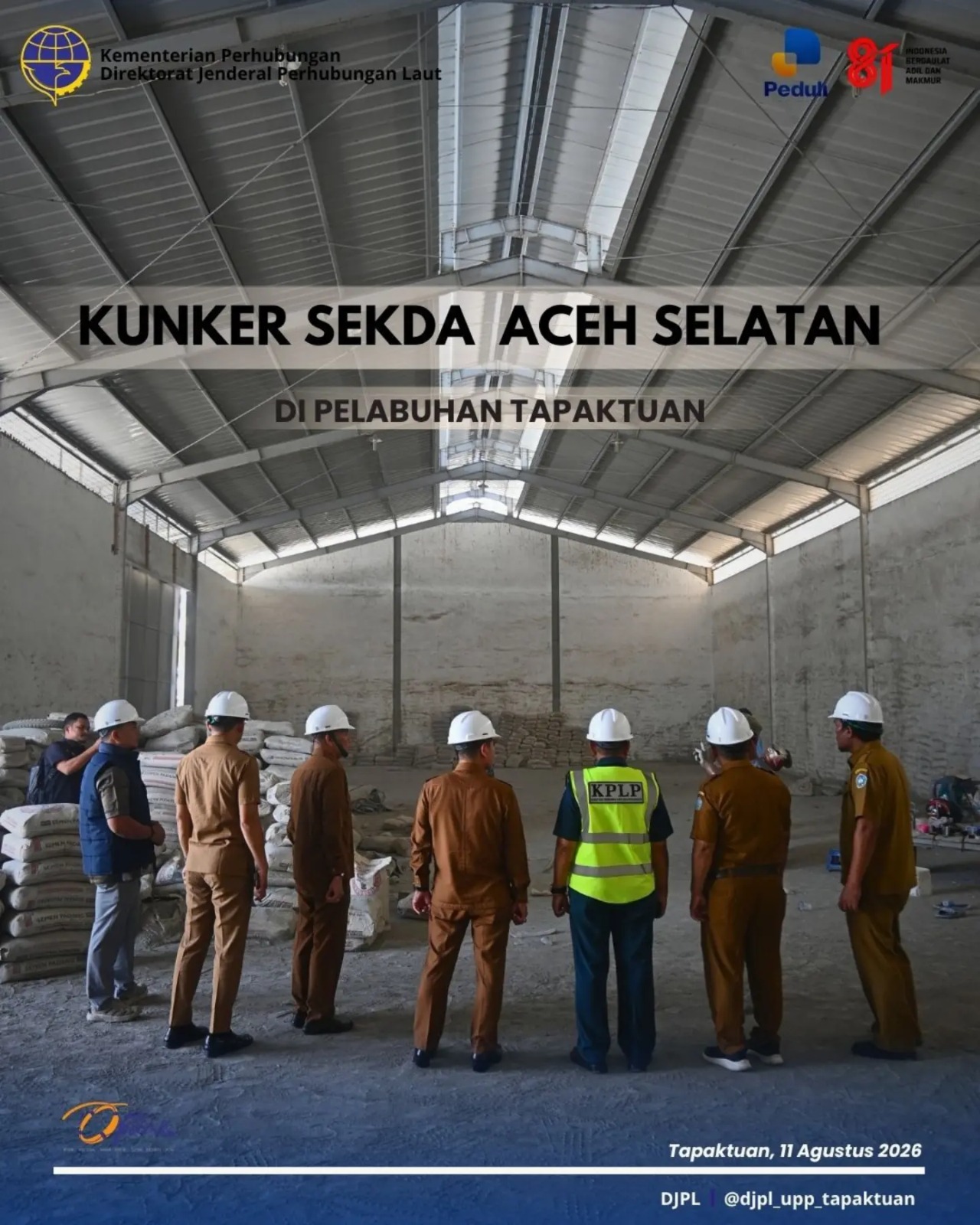 Respons Kelangkaan Semen, Sekda Aceh Selatan Tinjau Kesiapan Logistik di Pelabuhan Tapaktuan